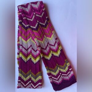 MISSONI x Target Vibrant Chevron Knit Skinny Scarf 64”x4” Colorful Cozy Fun